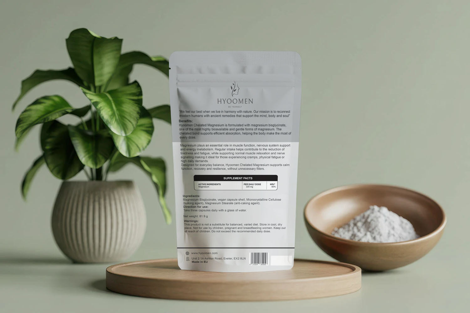 Chelated Magnesium | Bisglycinate Capsules for Sleep & Calm | Hyoomen®