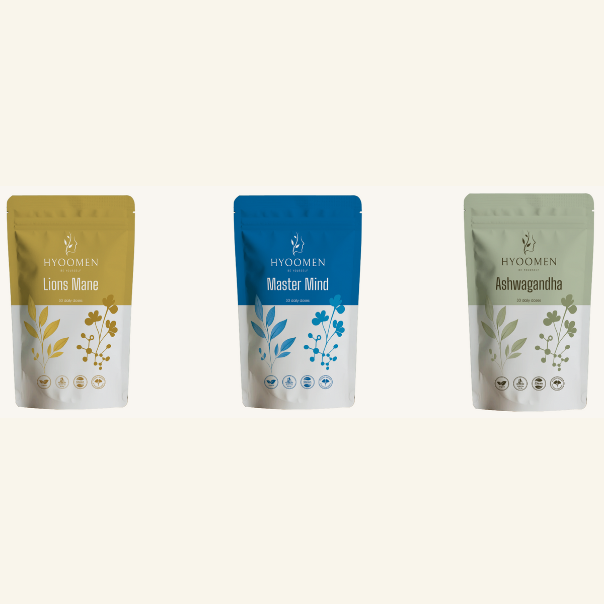 Hyoomen Mind Mastery Trio full three-product image