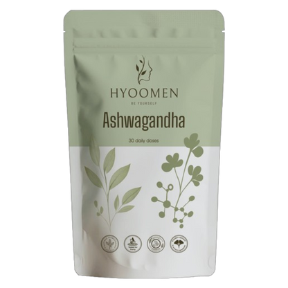 Hyoomen KSM-66 Ashwagandha supplement packaging